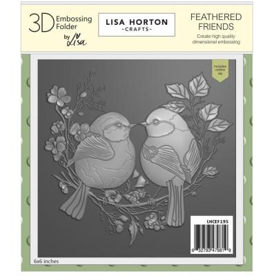 Lisa Horton Crafts 3D Embossing Folder and Die - Feathered Friends